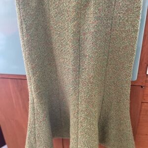 Vintage Green Tweed Skirt